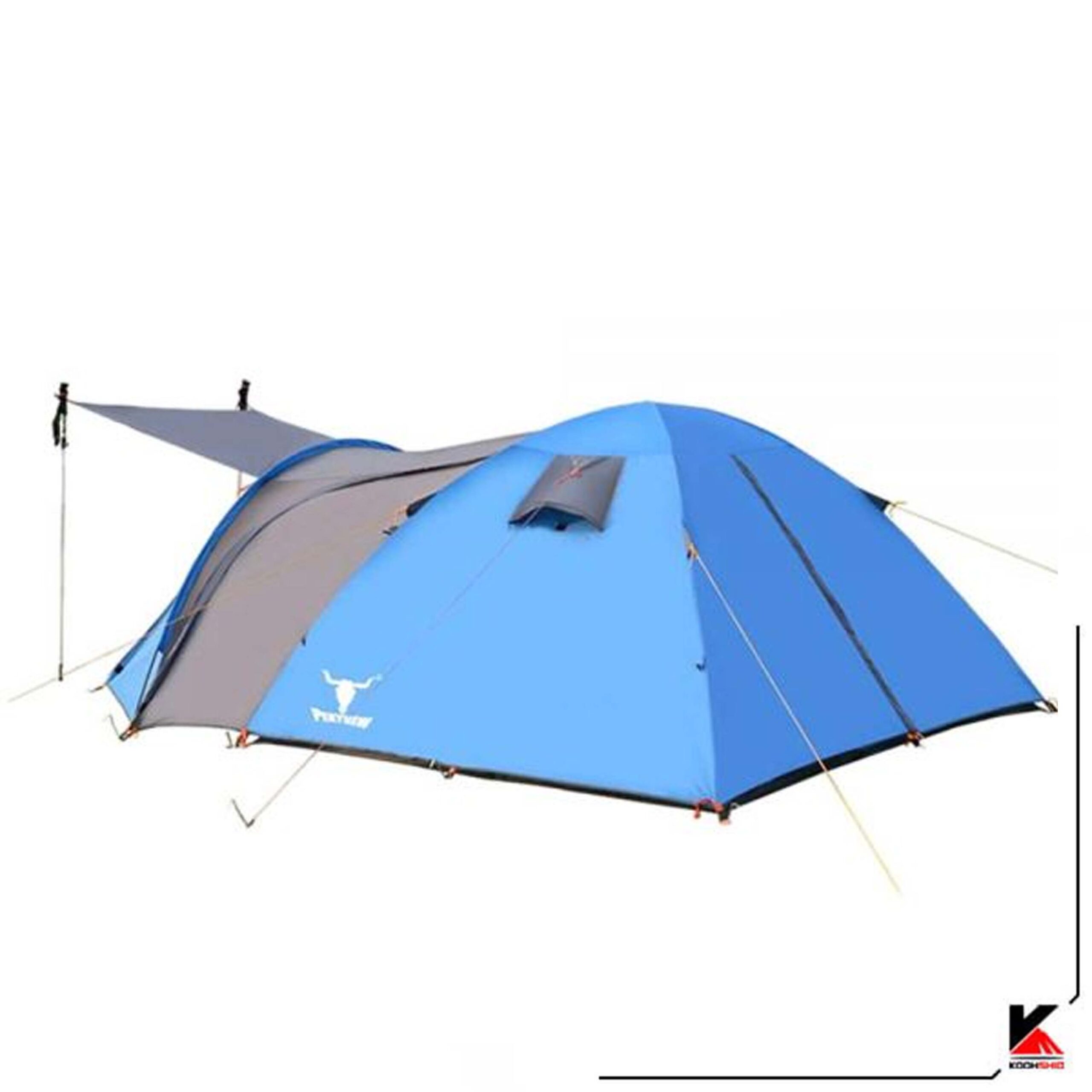 چادر دوپوش ضد آب کوهنوردی 6 نفره اورجینال کله گاوی مدل Pekynew C3002