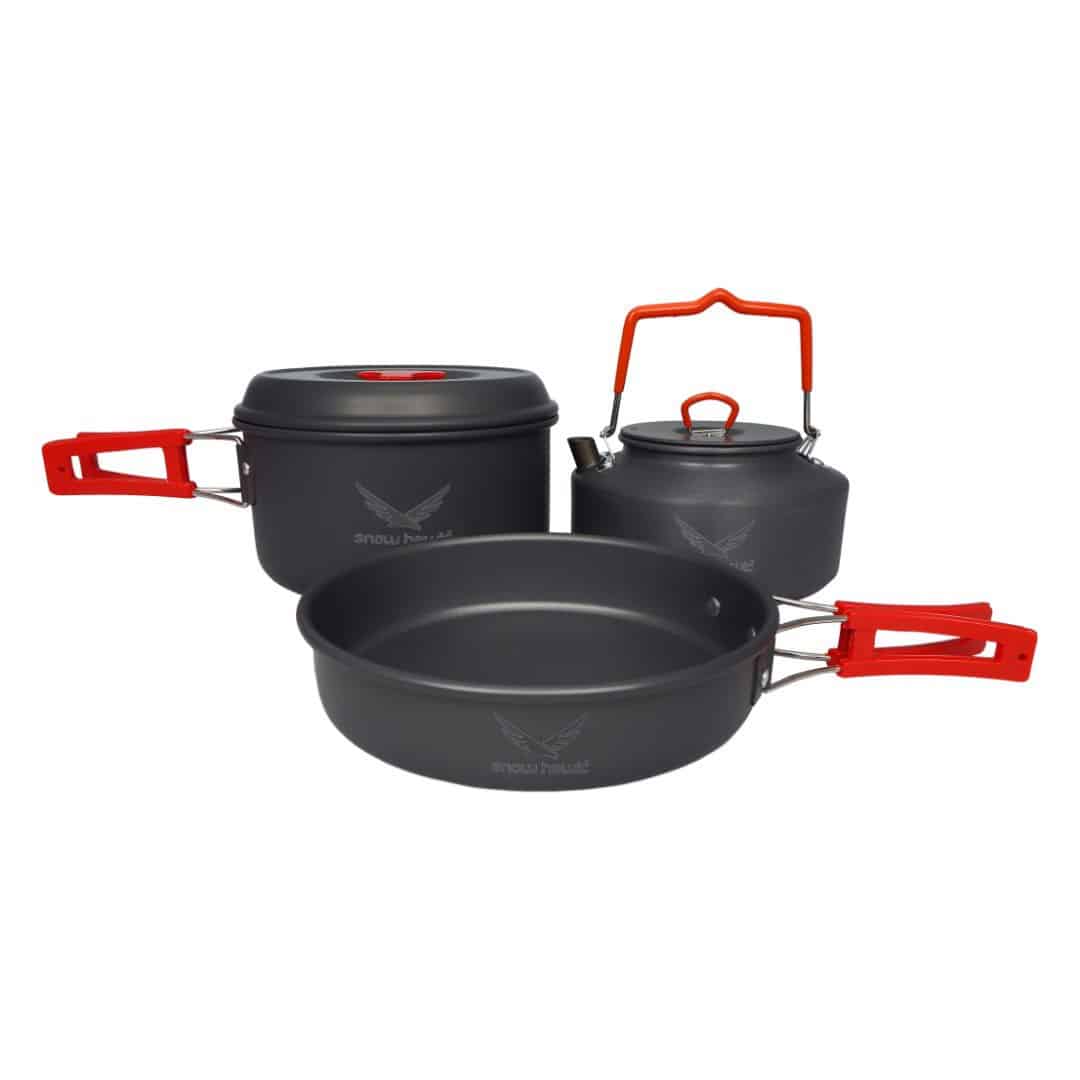 ست ظروف کوهنوردی درب فلزی اسنوهاوک