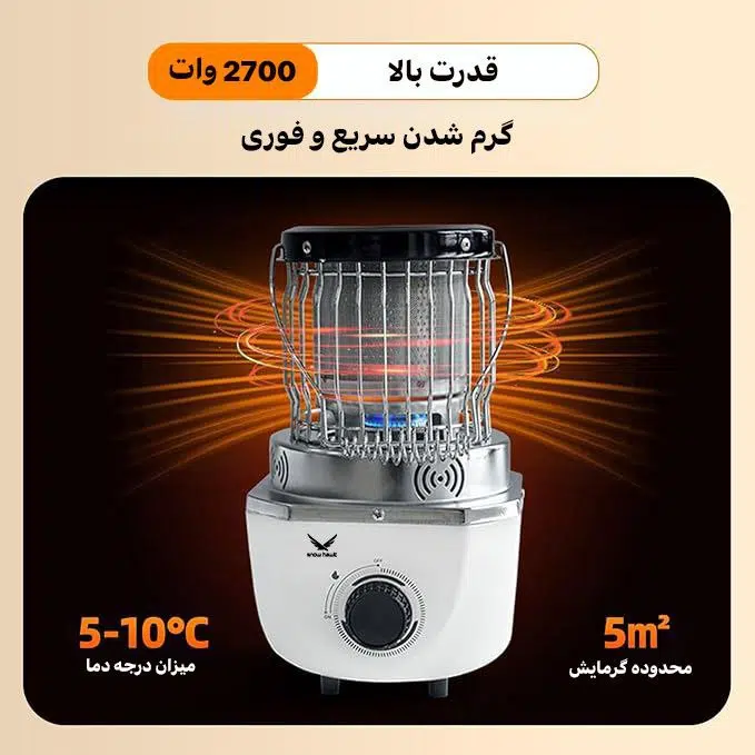 هیتر یا بخاری گازی اسنوهاک با توان 2700 وات کد SN-C6196 - Image 8